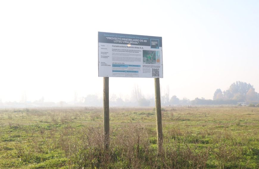Terreno donde se construirá el proyecto habitacional Viña Brasil en Molina.