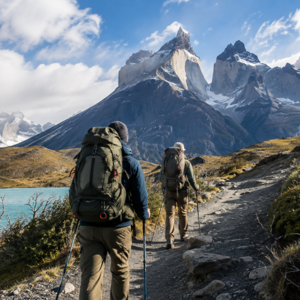 Turistas recorren un destino natural de Chile, país que registró un fuerte crecimiento del turismo internacional frente a los niveles de 2019.