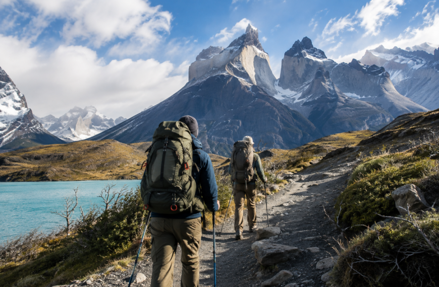 Turistas recorren un destino natural de Chile, país que registró un fuerte crecimiento del turismo internacional frente a los niveles de 2019.