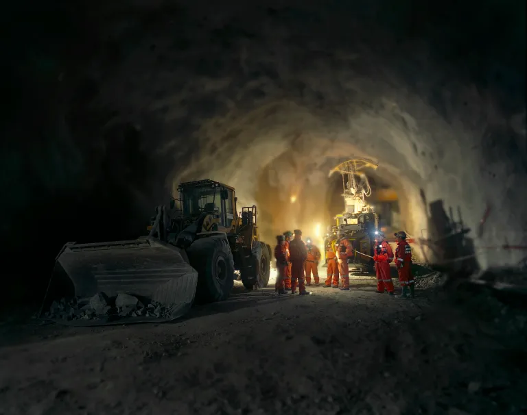 Instalaciones subterráneas de Codelco en División El Teniente, donde se desarrolla el proyecto Andes Norte.