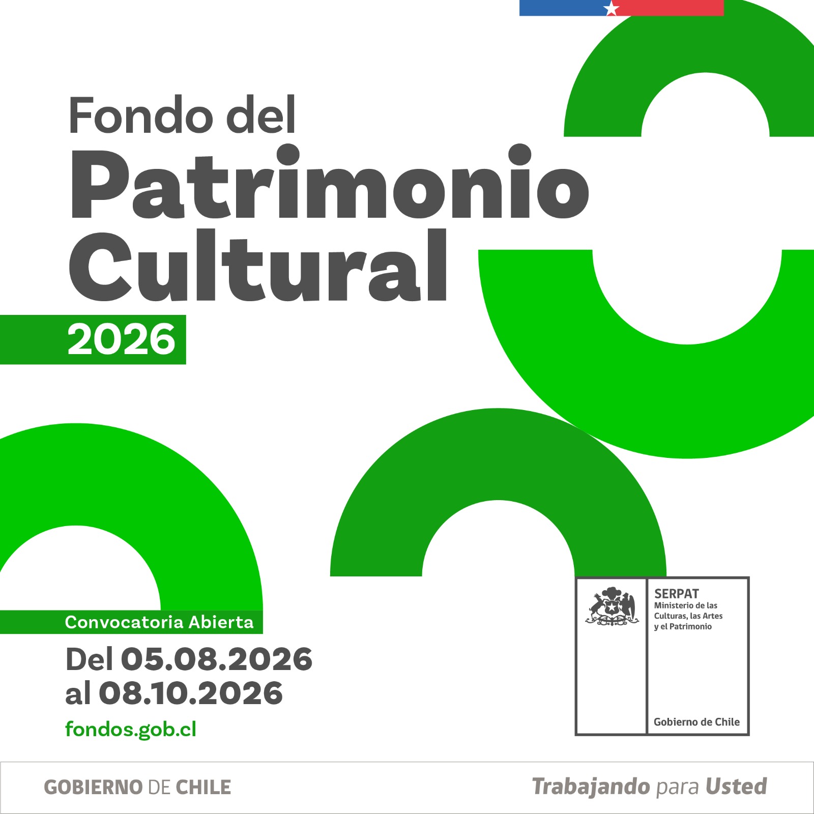 Afiche de convocatoria al Fondo del Patrimonio Cultural 2026