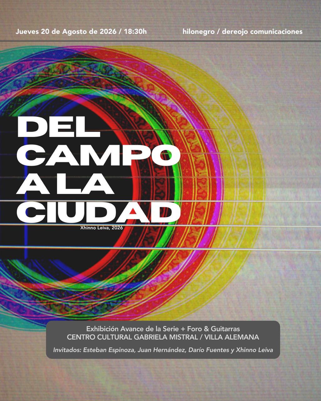 Afiche de la serie documental Del campo a la ciudad, que tendrá una exhibición en Villa Alemana el 20 de agosto de 2026