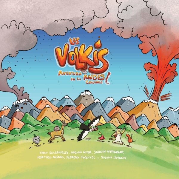 Los Volkis Chile presenta personajes ilustrados inspirados en los volcanes y la geología de los Andes.