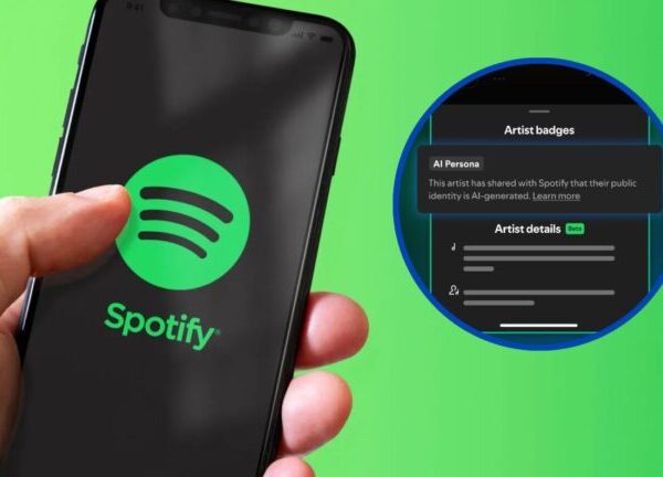 Spotify presenta AI Persona, etiqueta para identificar perfiles de artistas generados por inteligencia artificial.