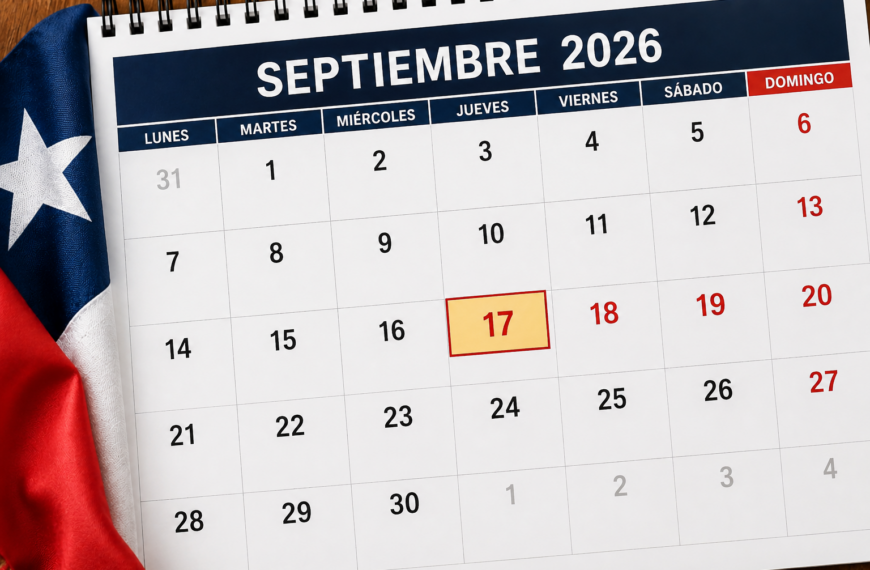 Calendario de septiembre de 2026 ante el proyecto que busca declarar feriado el jueves 17 de septiembre.