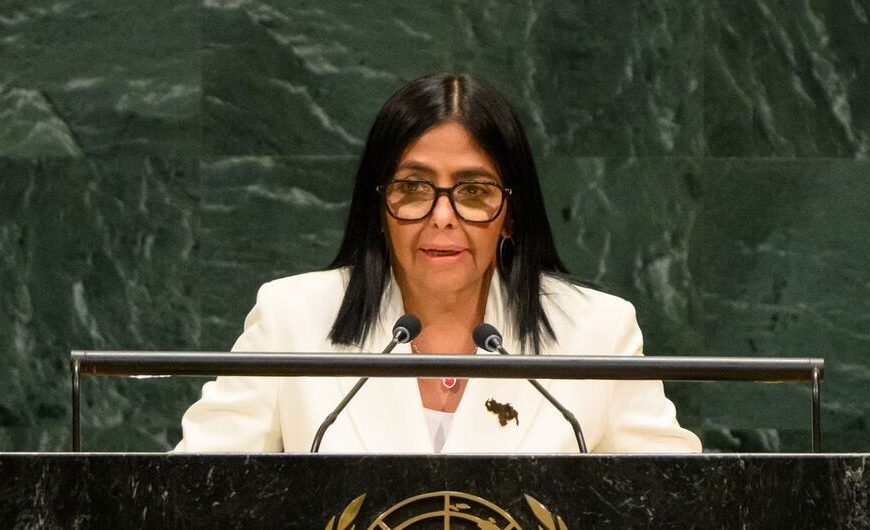 Delcy Rodríguez lleva a la ONU…