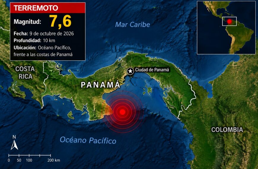 Terremoto de magnitud 7,6 sacude Panamá y pone bajo amenaza de tsunami a las costas chilenas